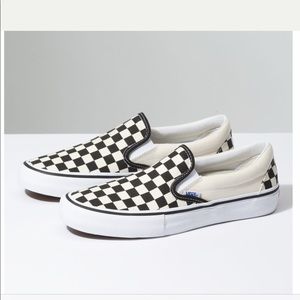 Checkerboard Slip On Vans